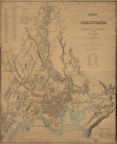 Map of Christiania by I.W.G. Næser